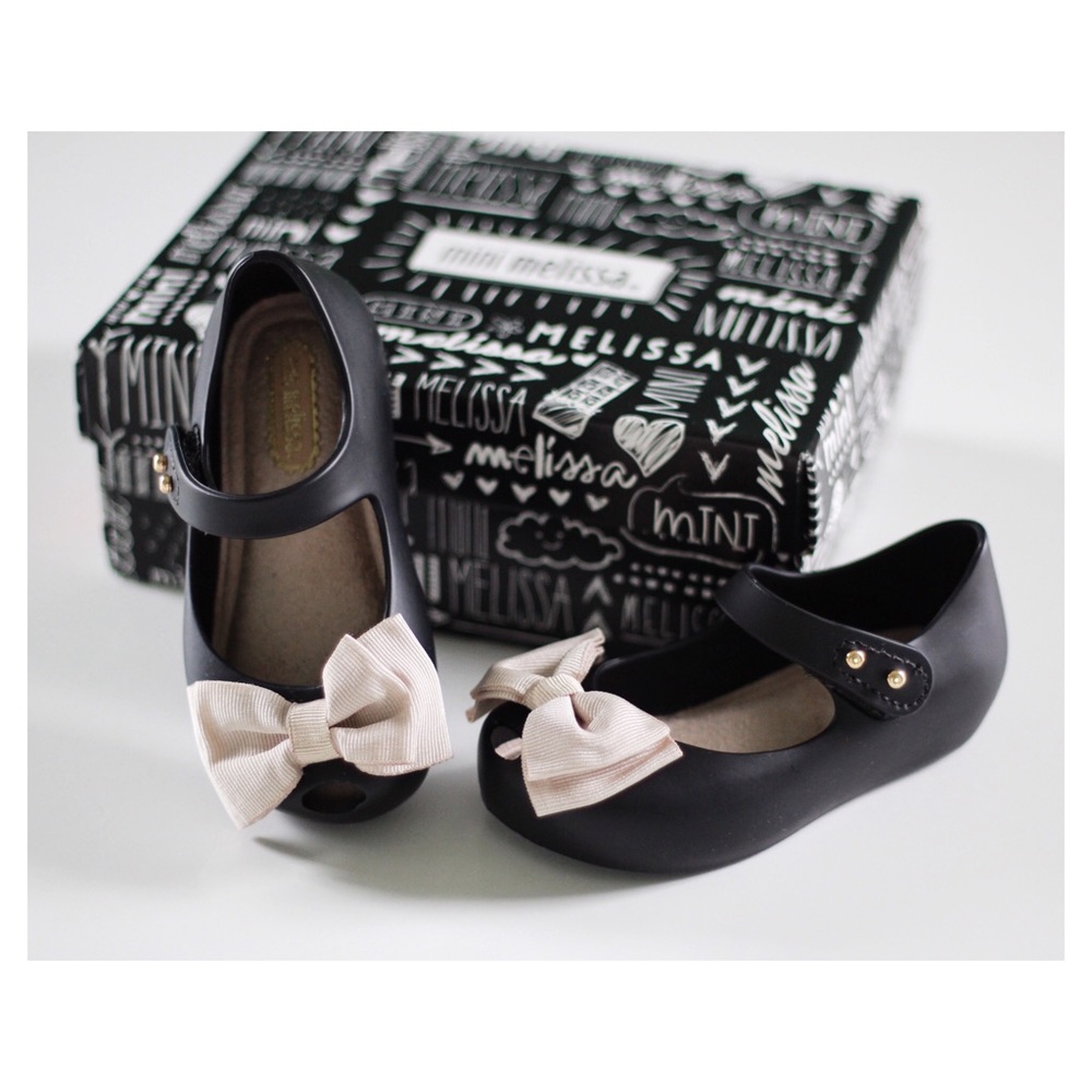 Mini Melissa Black & Beige Ultra Sweet Bows